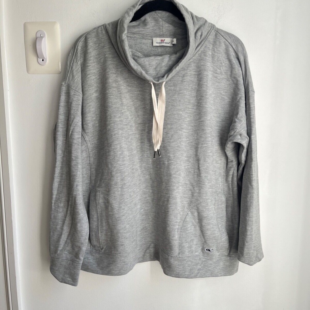 Vineyard Vines Funnel Neck Pullover Sweater Sweatshirt Gray Women’s Size M